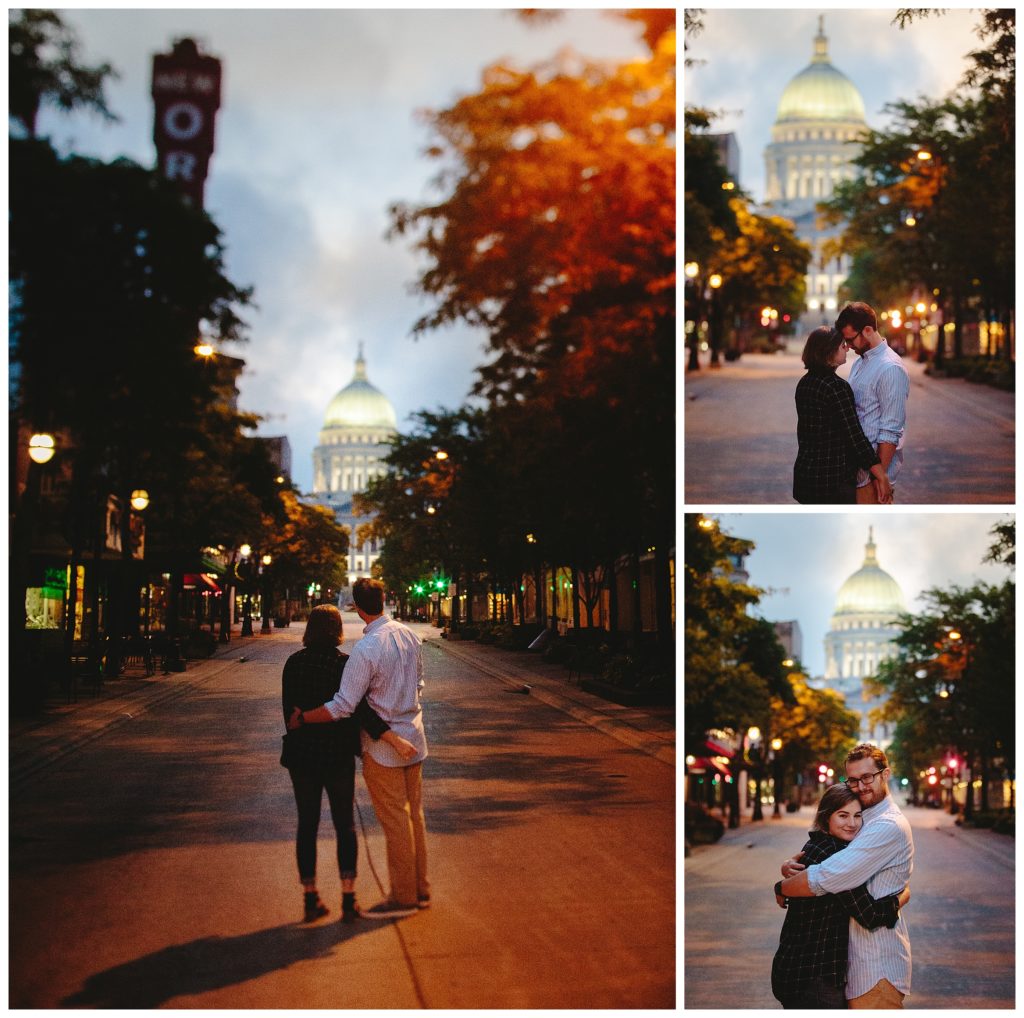 Downtown Madison Wisconsin Mini Engagement Session