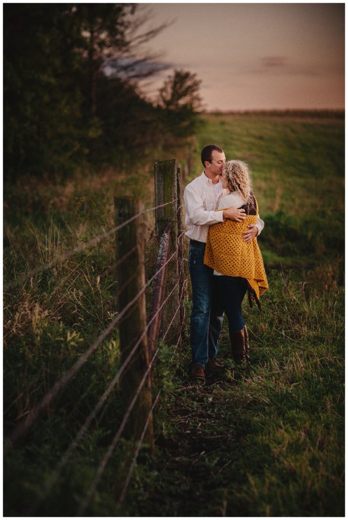 Janesville Wisconsin Fall Family Farm Rustic Engagement Session