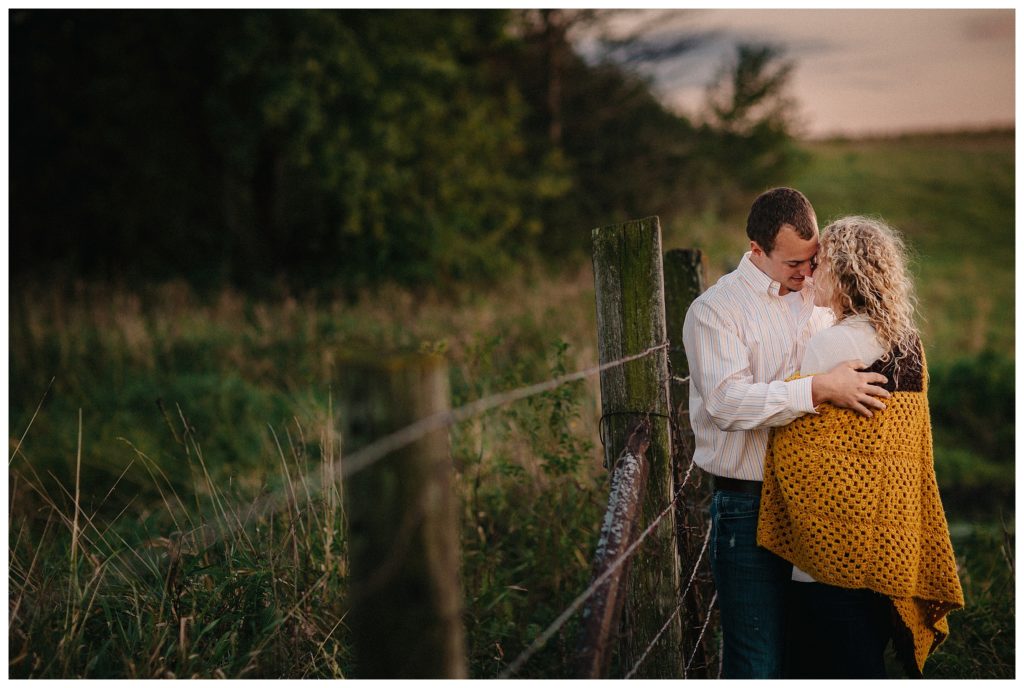 Janesville Wisconsin Fall Family Farm Rustic Engagement Session