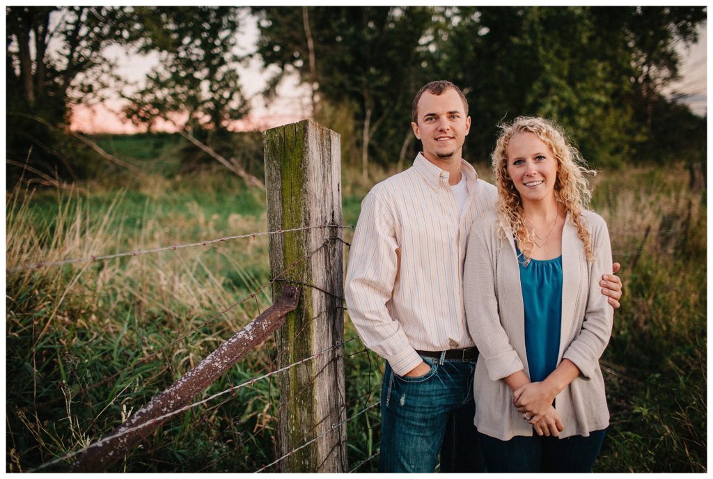 Janesville Wisconsin Fall Family Farm Rustic Engagement Session