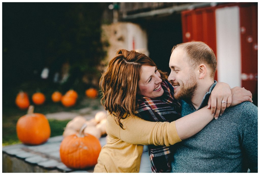 Madison Wisconsin Fall Engagement Session Jerry's Apple Sun Prairie Wisconsin
