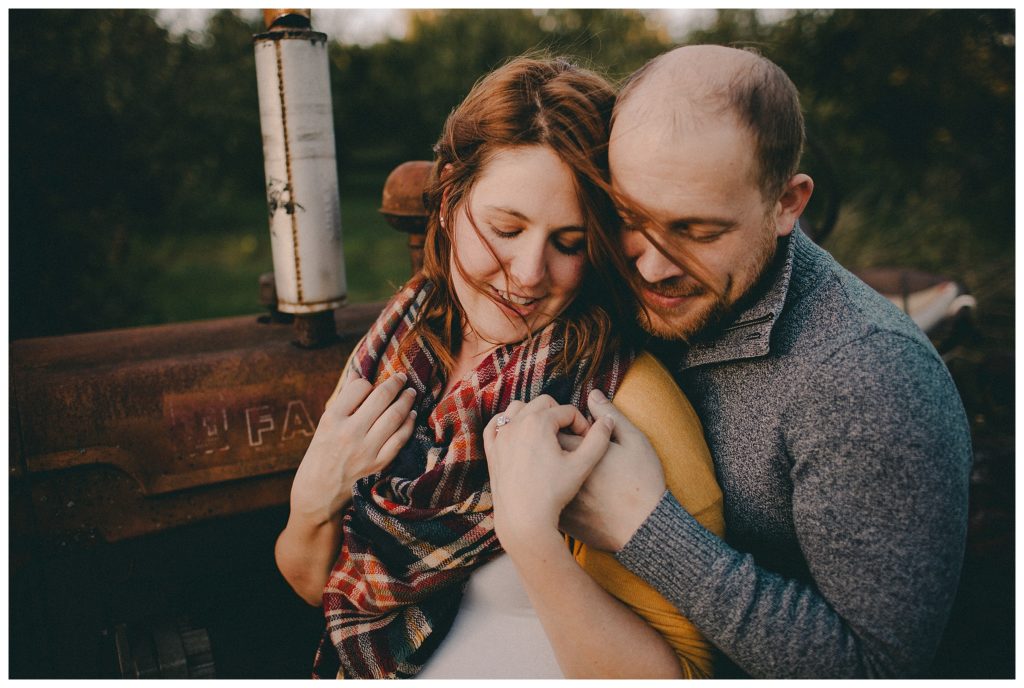 Madison Wisconsin Fall Engagement Session Jerry's Apple Sun Prairie Wisconsin