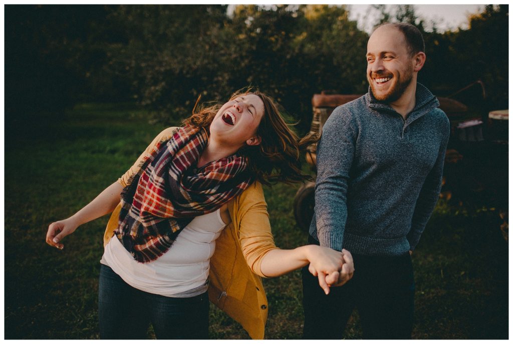 Madison Wisconsin Fall Engagement Session Jerry's Apple Sun Prairie Wisconsin