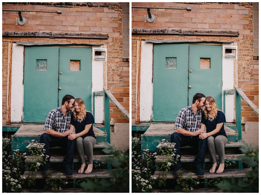 Rustic Downtown Madison Wisconsin Engagement