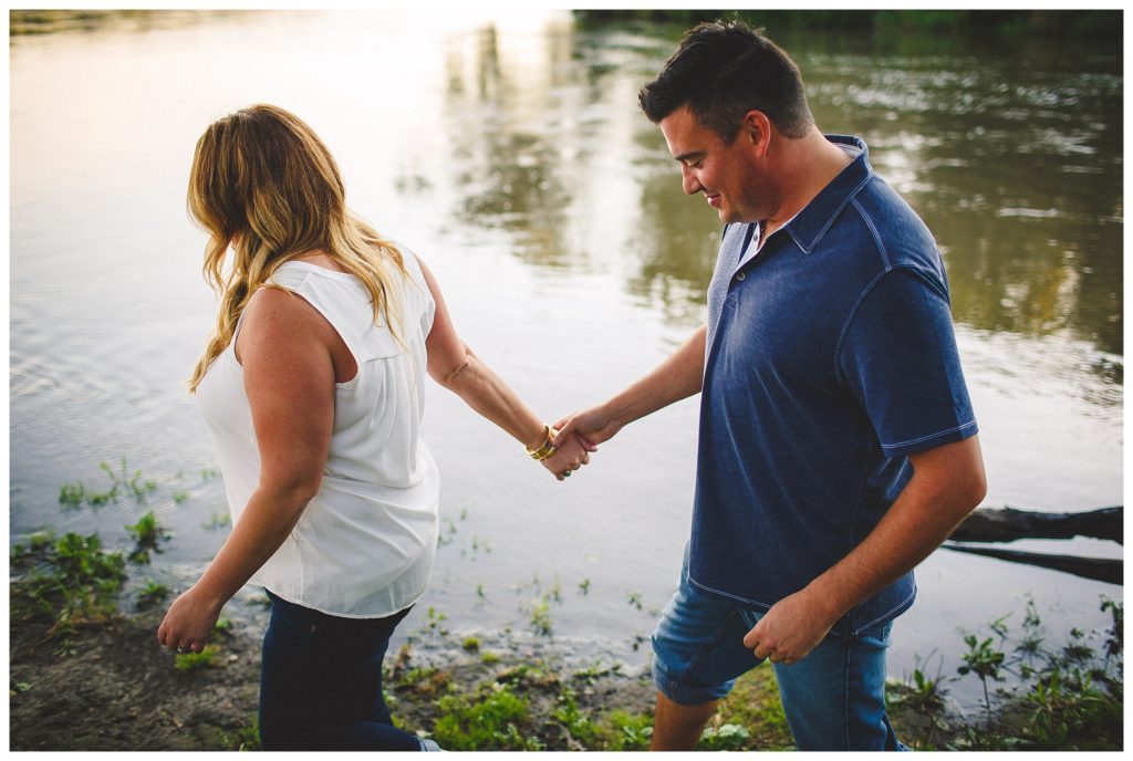 Wisconsin River Sand Bar Spring Green Wisconsin Engagement