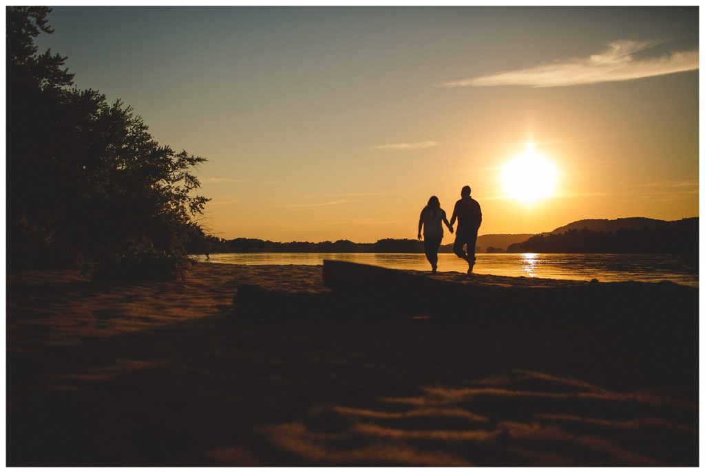Wisconsin River Sand Bar Spring Green Wisconsin Engagement
