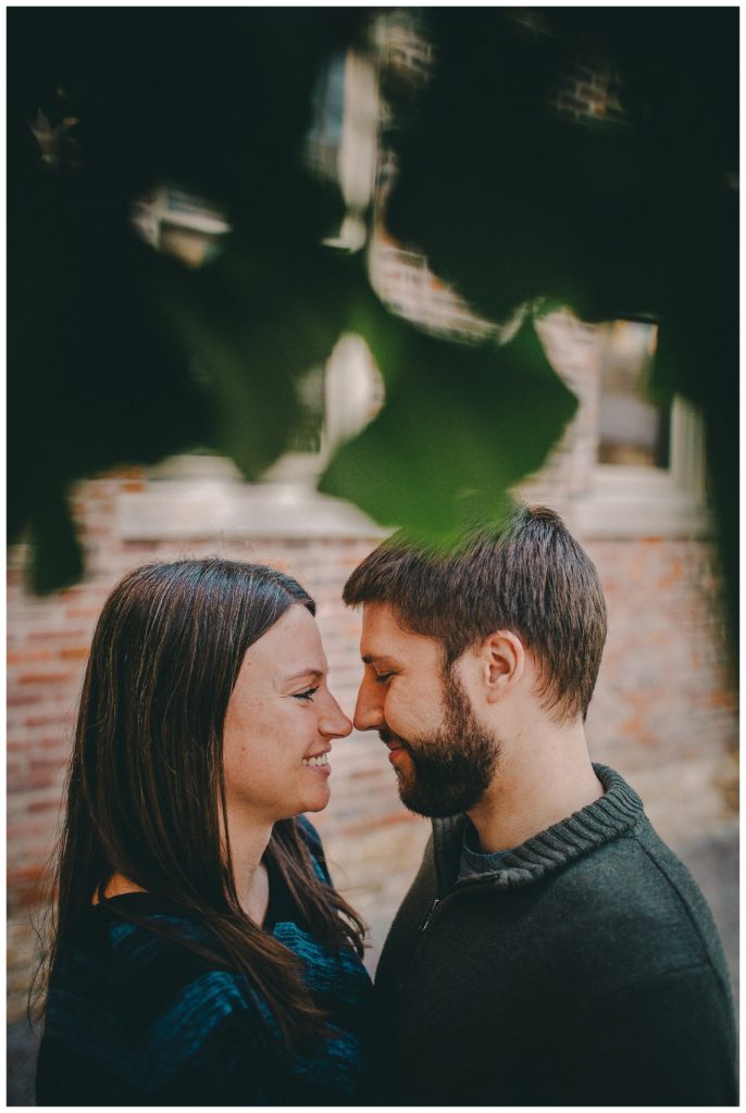 Downtown Madison Wisconsin Sunset Engagement
