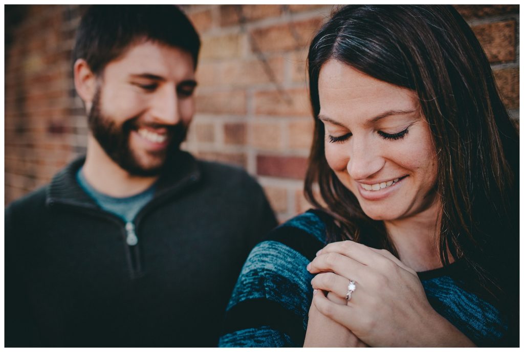 Downtown Madison Wisconsin Sunset Engagement
