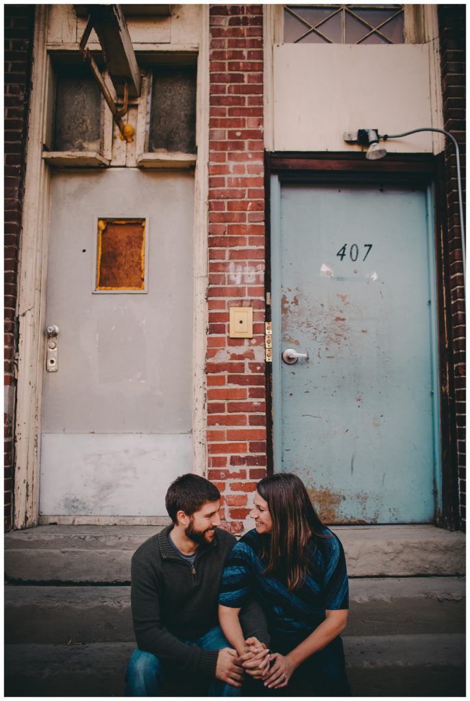 Downtown Madison Wisconsin Sunset Engagement