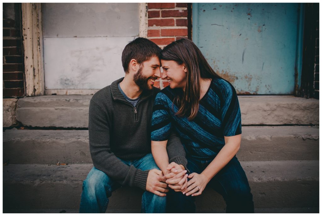 Downtown Madison Wisconsin Sunset Engagement