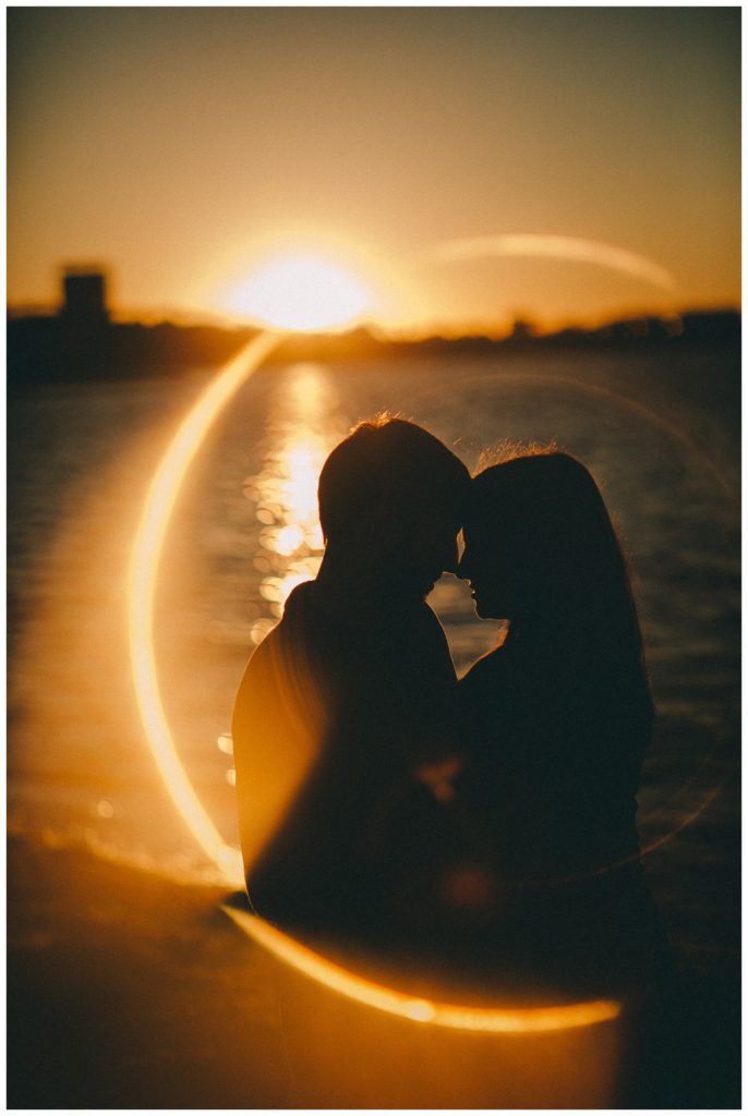 Downtown Madison Wisconsin Sunset Engagement