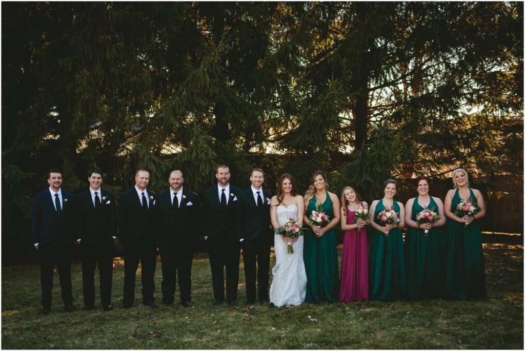 Winter Wedding at the pavilions at orchard ridge