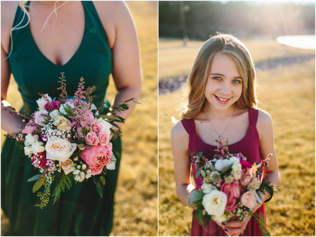 Bridesmaid and flower girl