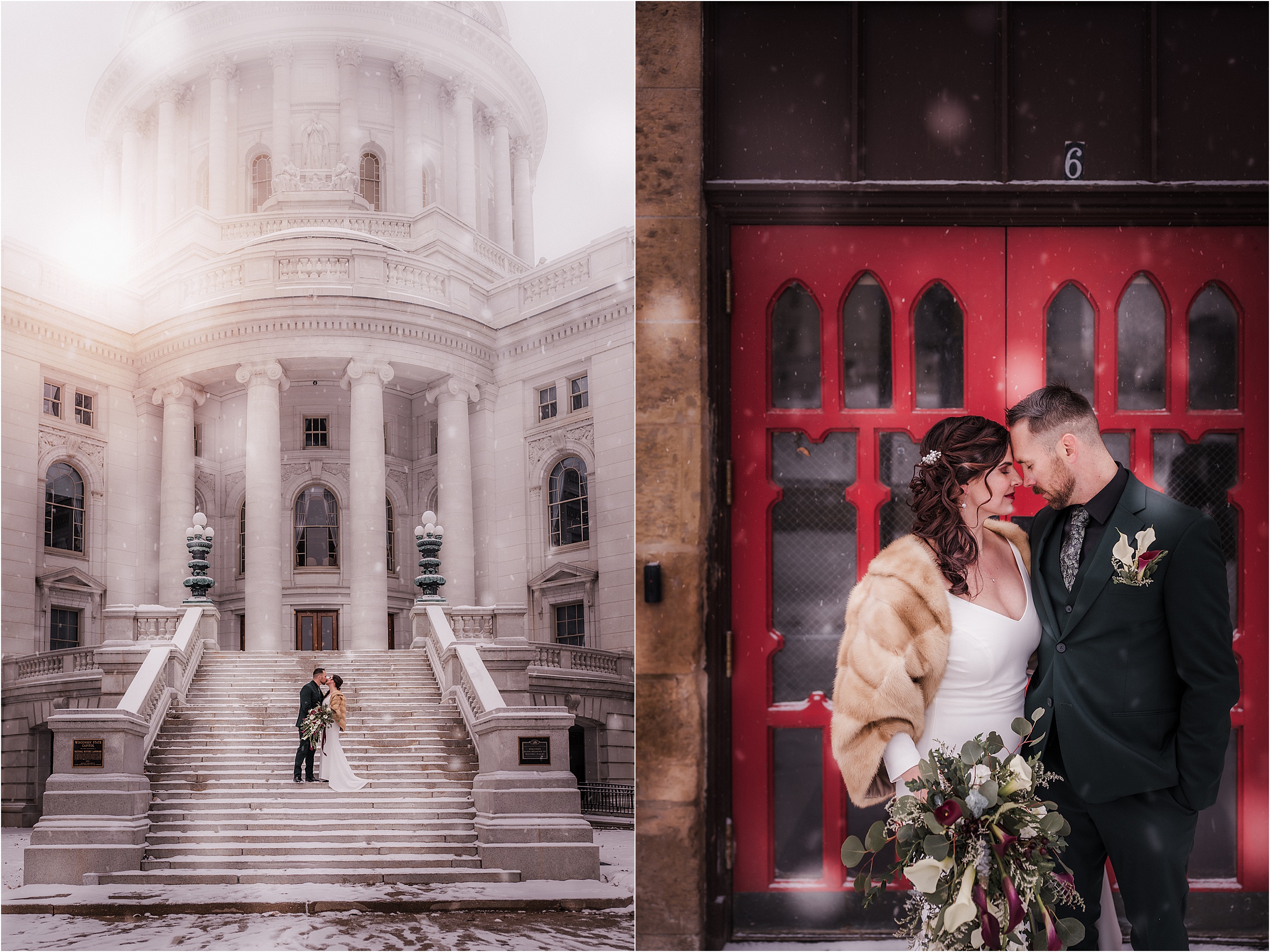 Madison Wisconsin engagement photos at the Wisconsin State Capitol