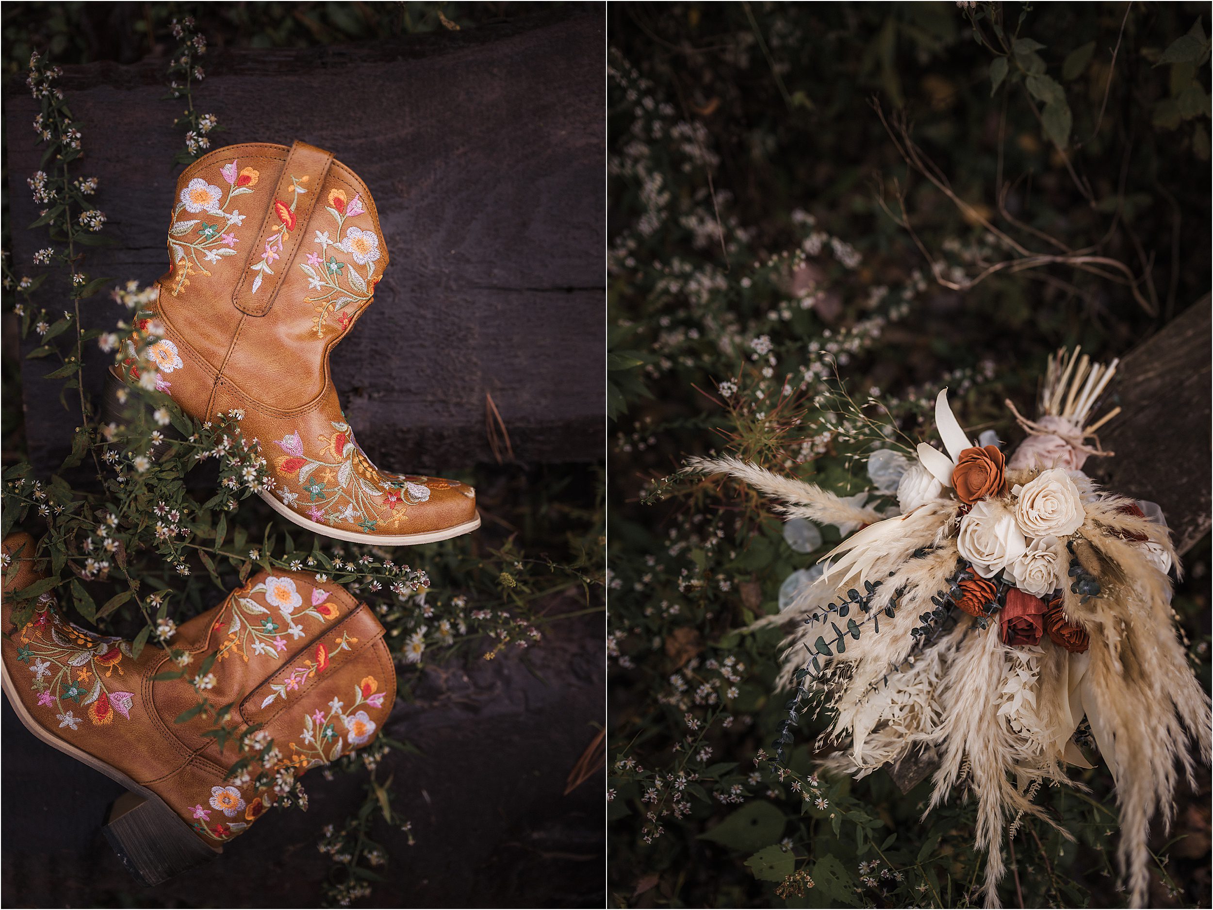 cowboy boots wedding details