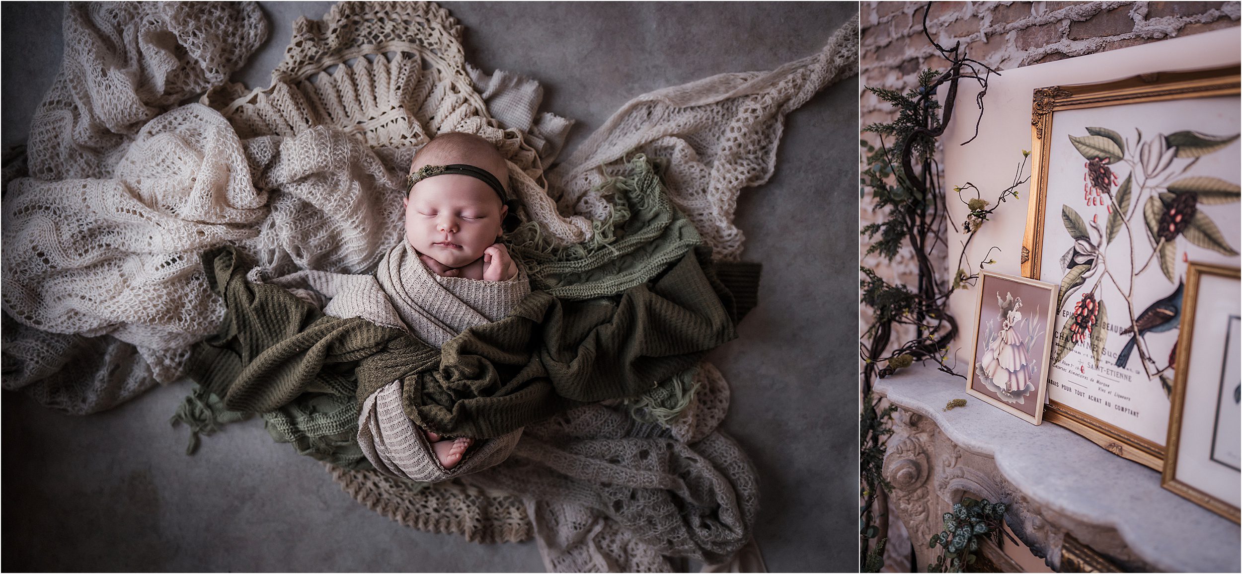 madison wi greenhouse newborn session