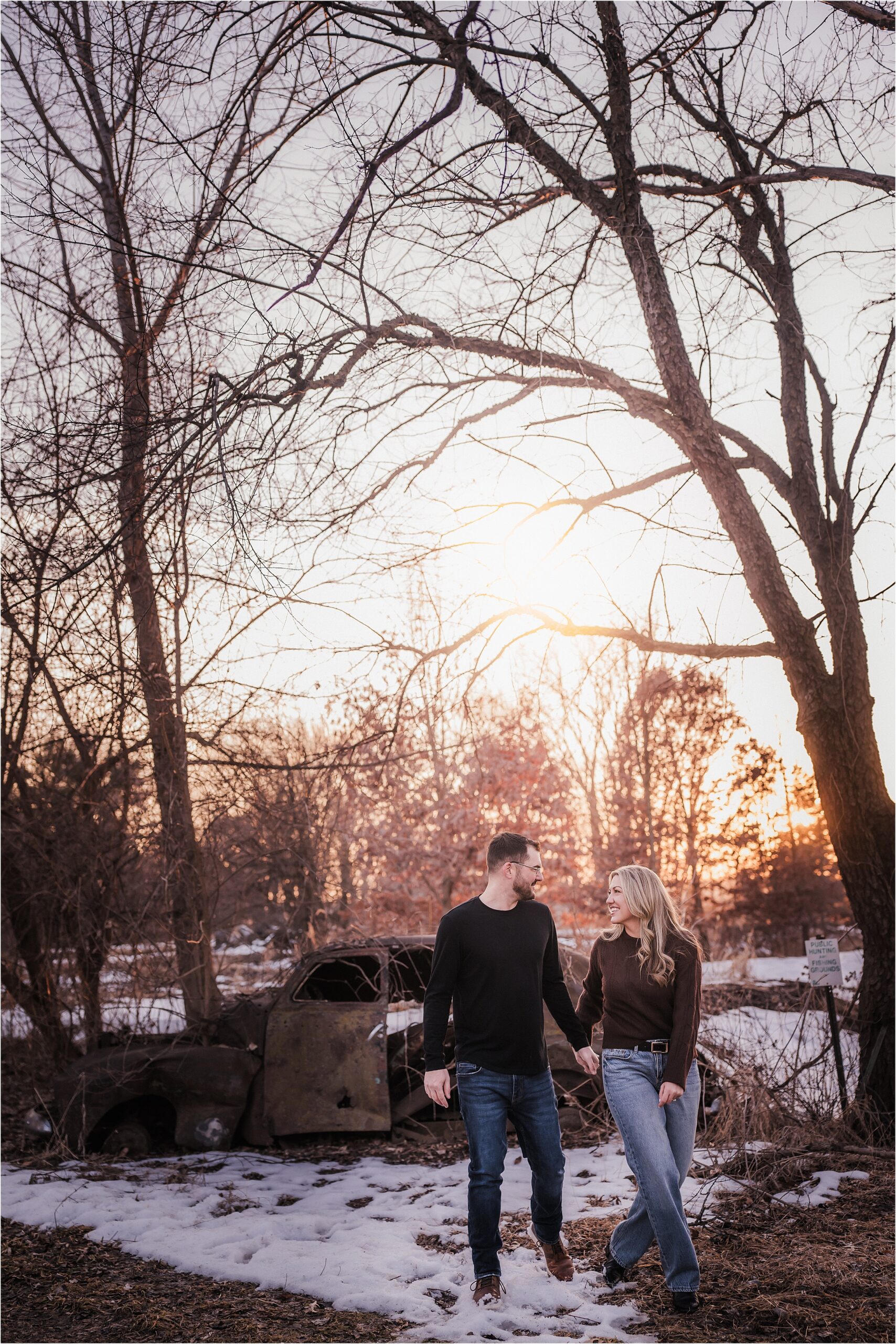 engagement photos Madison Wisconsin sunset