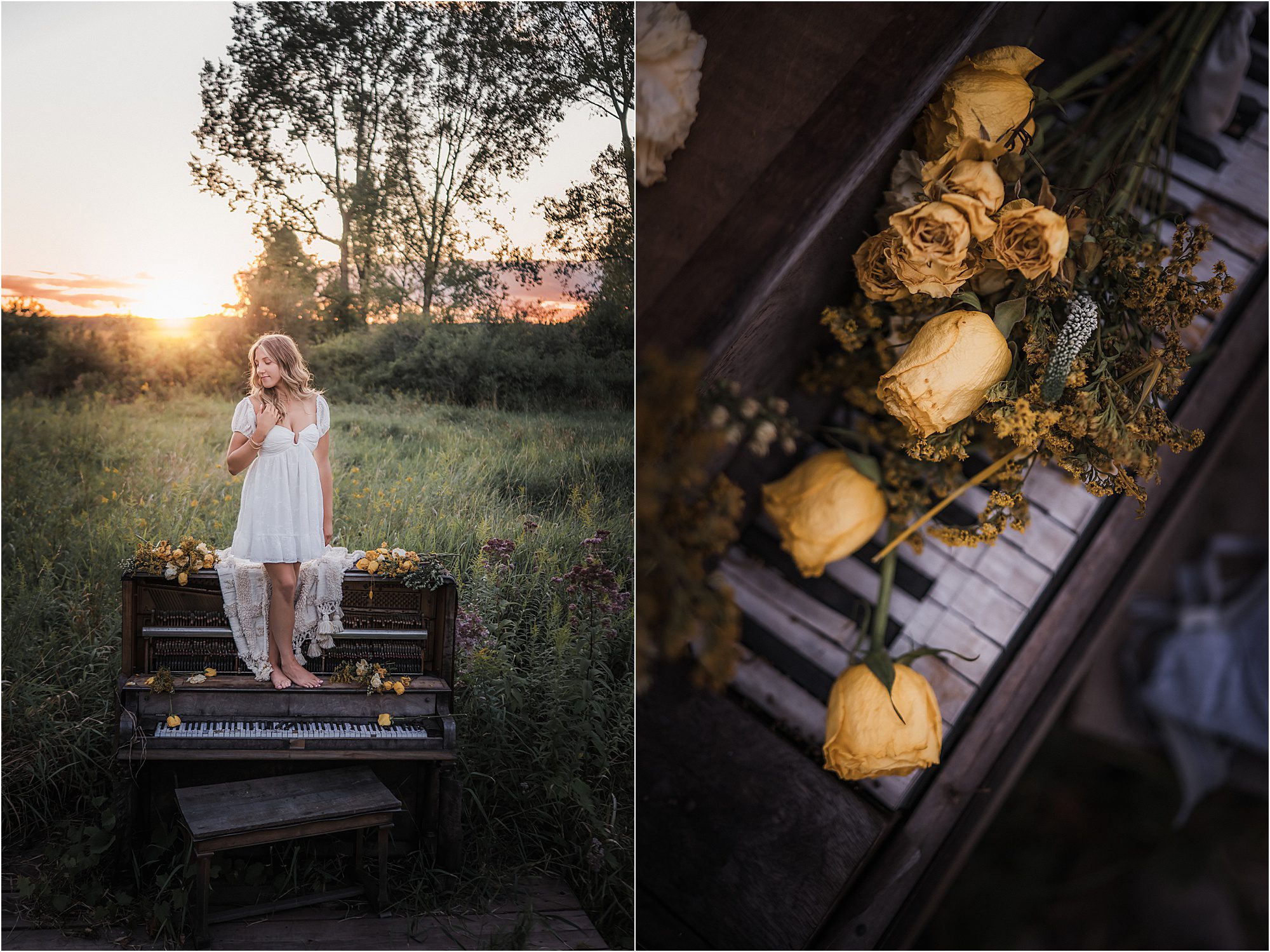 high school senior session sunset light Madison Wisconsin