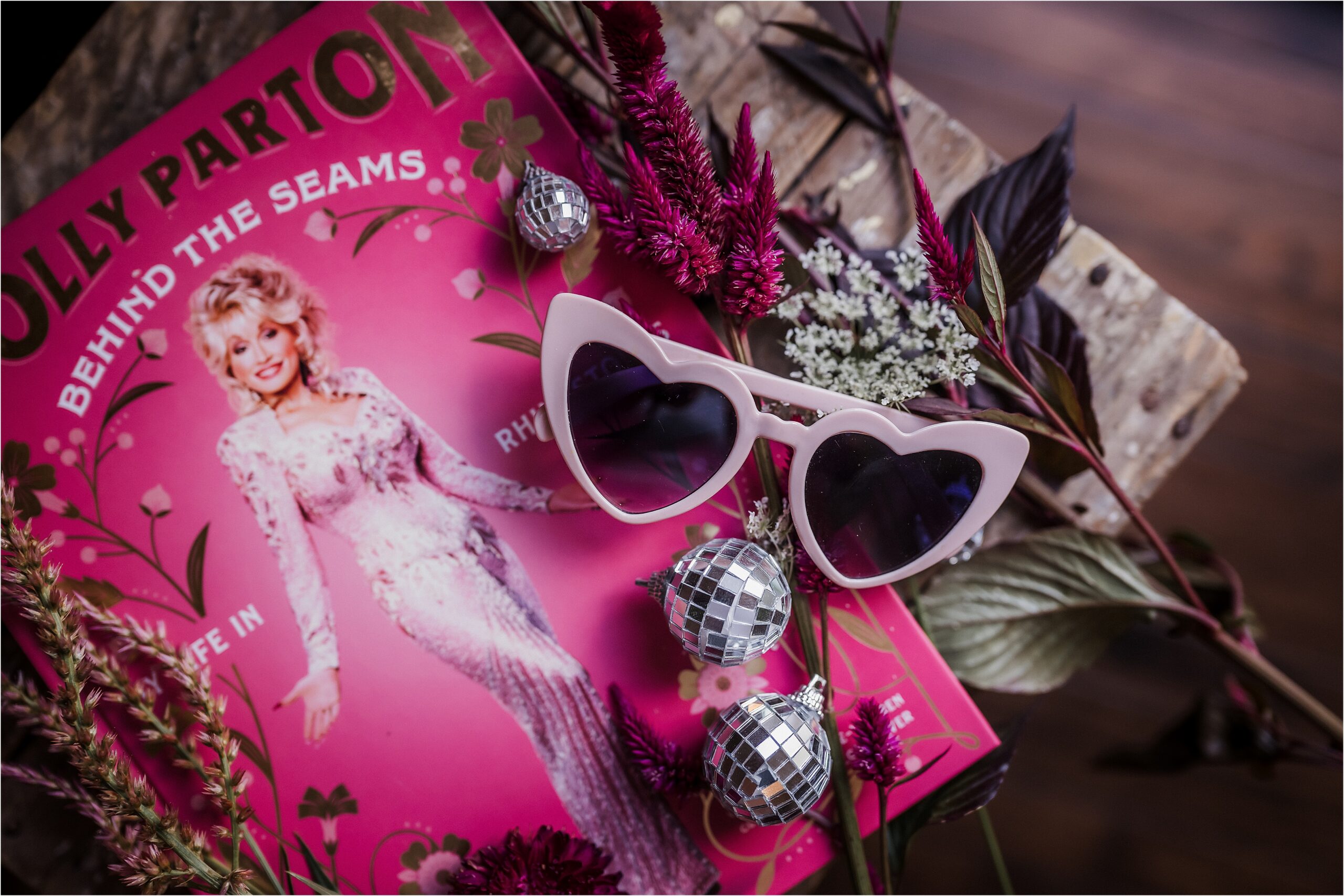 Rhinestones and fringe styling details from a Dolly Parton themed photoshoot